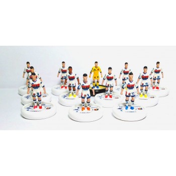 Subbuteo Andrew Table Soccer Genoa away kit 2019-20 on WSB Professional bases